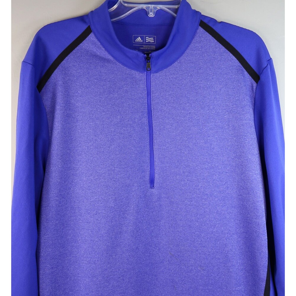 Adidas Golf 1/4 Zip Athletic Pullover Mens Size Large Purple Long Sleeve